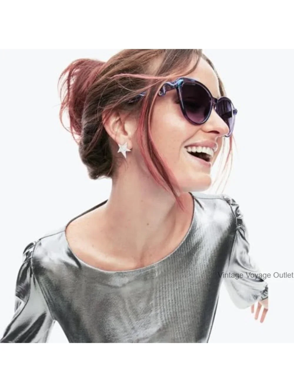 Cat Eye Sunglasses Non-Polarized UV Protection Plastic Frame